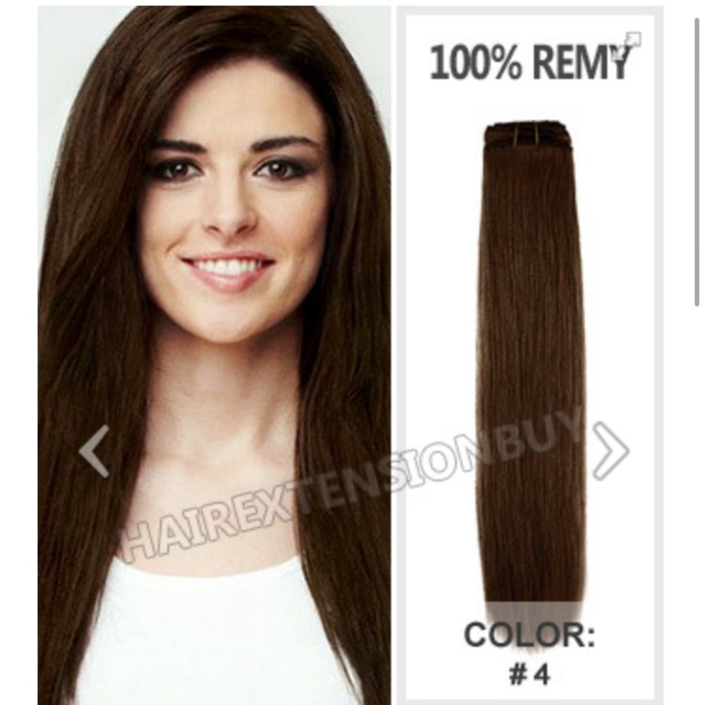 100% Human weave w/ clips NWOT